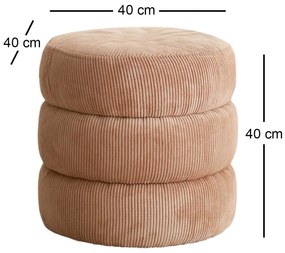 Pouffe Boum – Camel – 40 cm x 40 cm x 40 cm