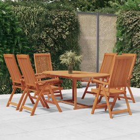 vidaXL 7 pcs conjunto de jantar p/ jardim madeira de eucalipto maciça