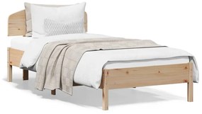 vidaXL Cama sem colchão 90x200 cm madeira de pinho maciça