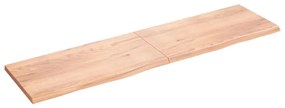 vidaXL Prateleira de parede 200x50x(2-4) cm carvalho tratado castanho