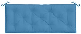 Almofadão p/ banco jardim 120x50x7 cm mesclado tecido azul