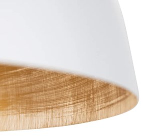 Candeeiro de suspensão industrial branco com ouro 50 cm - Magna Eco Industrial,Moderno