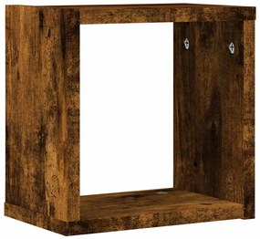 Prateleiras Flutuantes 4 pcs Castanho 26 x 15 x 26cm