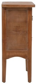 Mesa de cabeceira madeira de abeto maciça 40x29x68 cm castanho