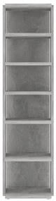Sapateira 27,5x27x102 cm derivados de madeira cinzento cimento