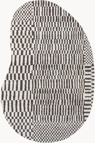 Tapete lavável em jacquard para interior e exterior de forma orgânica Berber