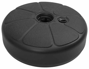 Base para guarda-sol com areia/água 15 L preto