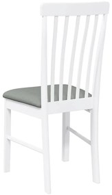 Cadeiras de jantar com almofadões 2 pcs madeira maciça branco
