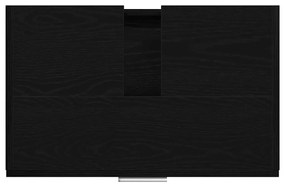 Armário para Pia Carvalho Preto 59x37x59 cm Madeira Engenharia