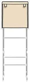 Estante de arrumação para sanita 2 prateleiras ferro cor creme