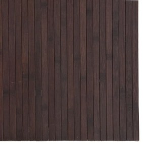 Tapete retangular 80x100 cm bambu castanho-escuro