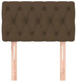 Cabeceira de cama tecido 80x7x78/88 cm castanho