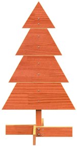 Árvore de Natal decorativa 80 cm pinho maciço castanho-mel
