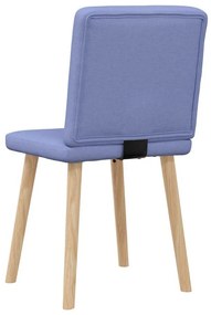 Cadeiras de jantar 2 pcs Jeans Tecido Azul
