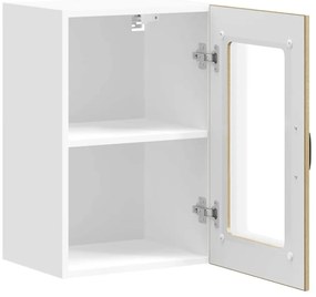 Armário de parede de cozinha porta vidro Lucca carvalho sonoma