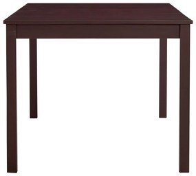 Mesa de jantar 180x90x73 cm madeira de pinho castanho-escuro