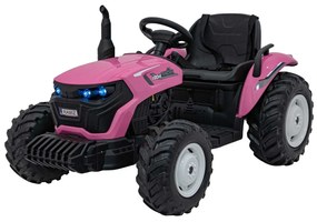 Trator elétrico para Crianças 24V GROW 1804 Rodas de EVA, Assento de couro Rosa