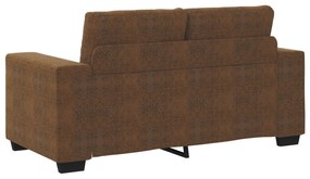 Conjunto de Sofá de 2 Peças com Almofadas em Couro Sintético Castanho