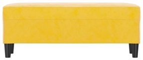 Banco 100x35x41 cm veludo amarelo