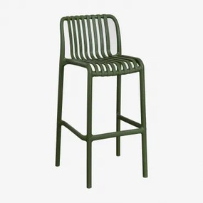 Pack De 4 Bancos Altos Empilháveis Em Polipropileno Wendell Verde Pesto & ↑75 Cm - Sklum