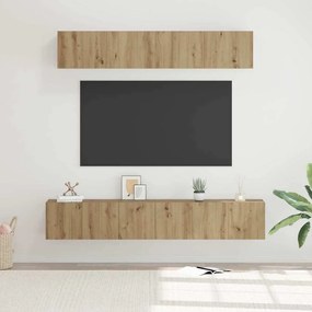Conjunto de Estantes para TV 5 pcs carvalho artisiano