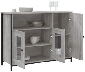 Aparador 100x35x75 cm derivados de madeira cinzento sonoma