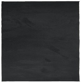 Tapete de pelo curto OVIEDO 160x160 cm preto