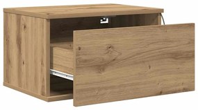 Mesa de cabeceira vidaXL com LED em Carvalho Artisan 50x36x30 cm