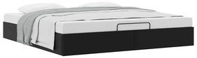Estrutura de cama otomana sem colchão 180x200 cm preto