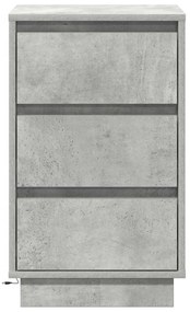 Armário de Canto com LED Cinza Concreto 39x34,5x65 cm Madeira Engenhei