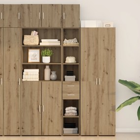 Armário Slim vidaXL Carvalho Artesanal 30x42,5x225 cm Madeira Engenhei