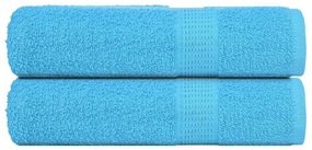 vidaXL Toalhas de banho FROGN 2pcs 70x140 cm 360 g/m² turquesa