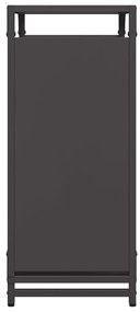 Suporte para lenha 60x28x65 cm aço laminado a frio preto