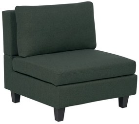 Módulo de cadeira de 1 lugar em tecido verde escuro UNSTAD Beliani
