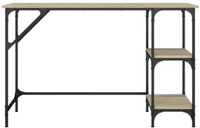 Secretária 120x50x75 cm metal/derivados madeira carvalho sonoma