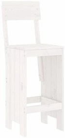 Cadeiras de bar 2 pcs 40x48,5x115,5 cm pinho maciço branco