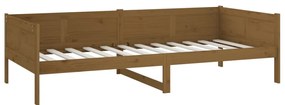 Sofá-cama 90x190 cm madeira de pinho maciça castanho mel