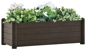 Canteiro elevado para jardim PP 100x43x35 cm moca