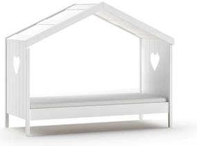Cama infantil Coleção AMORI House 90x200cm + Estrado + Grade segurança Branca