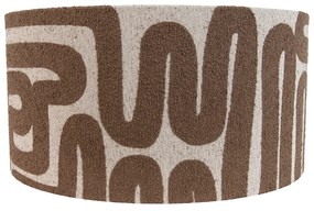 Abajur de tecido castanho com bege 50/50/25 Moderno