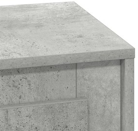Cômodas de Cabeceira com Luzes LED 2 pcs Cinza Concreto 44x34,5x45 cm