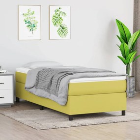 Estrutura de cama com molas 90x190 cm tecido verde