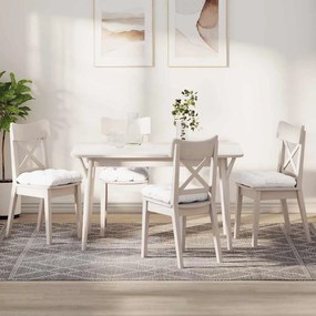 vidaXL Almofadas de Assento 4 pcs Branco 45 x 45 x 12 cm tecido