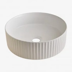 Lavabo Redondo Em Cerâmica Sinqua Ø36 Cm - Sklum