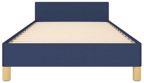 Estrutura de cama sem colchão 90x190 cm tecido azul