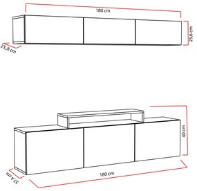 Móvel de TV Line – Branco – 180x40x37,4 cm