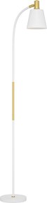 HOMCOM Candeeiro de sala ajustável em altura 127-160 cm com interruptor, soquete E27, branco | Aosom Portugal