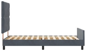 Estrutura de Cama vidaXL Cinza Escuro 90x190 cm Veludo