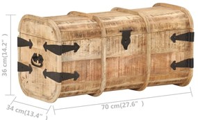 Baús de arrumação 2 pcs madeira de mangueira maciça