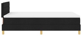 Cama Box Spring com Colchão Preto 120x190 cm Tecido